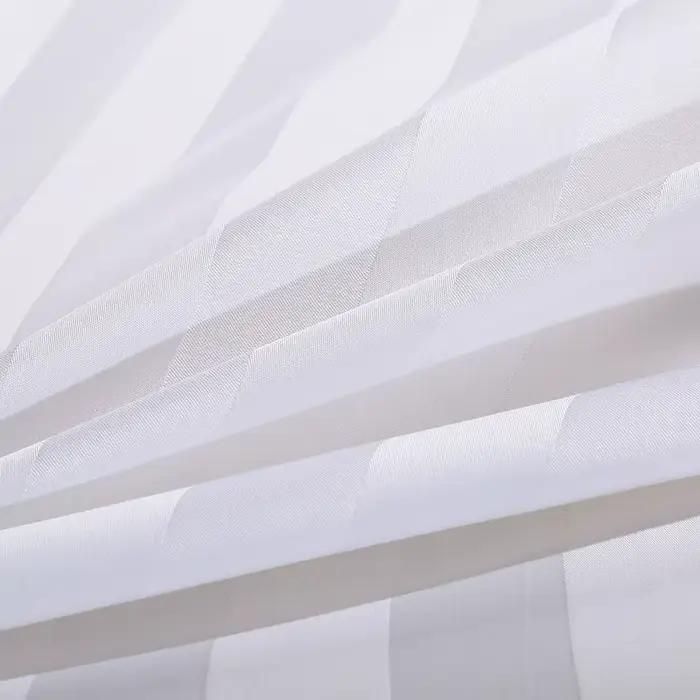 Drap de Lit Blanc pour Hôtel, 100% Coton, Couleur Unie, pio