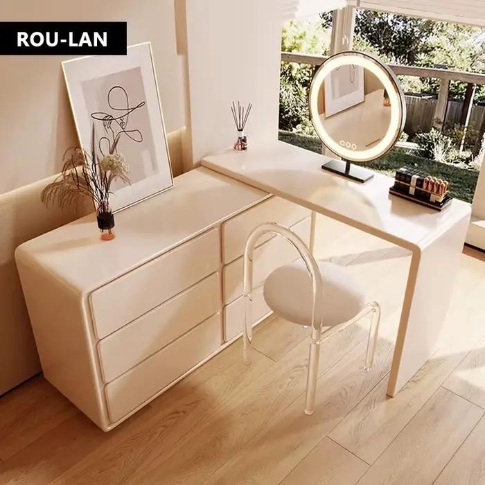 Coiffeuse d'angle moderne en ligne, combinaison gratuite, seau, meuble de chambre à coucher