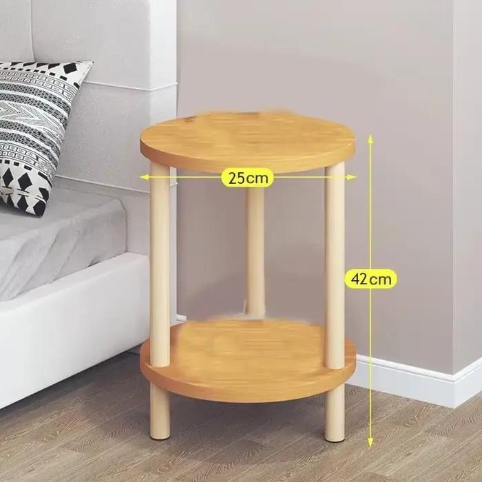 Table de chevet ronde et carrée moderne en bois