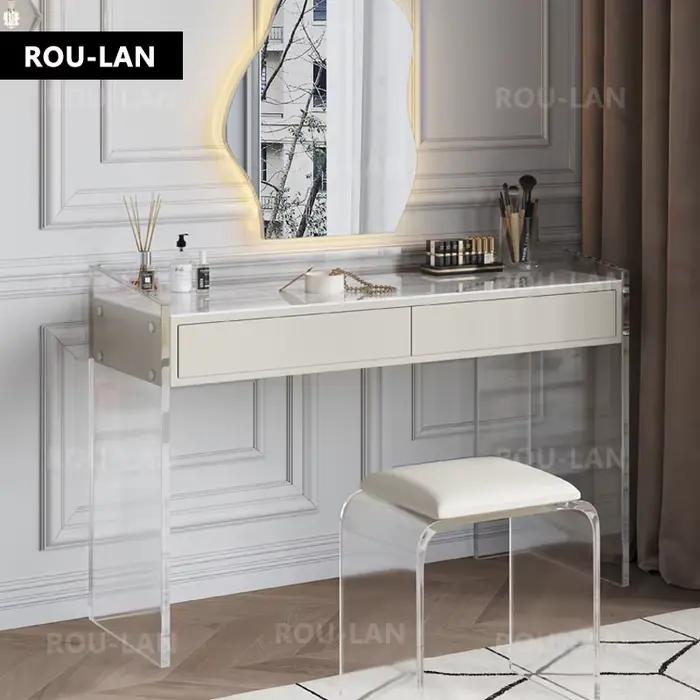 Coiffeuse en dalle de roche brillante de haute qualité