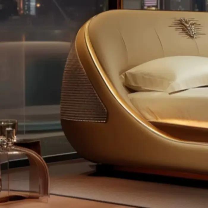 Cadre de lit moderne de style élégant pour chambre à coucher