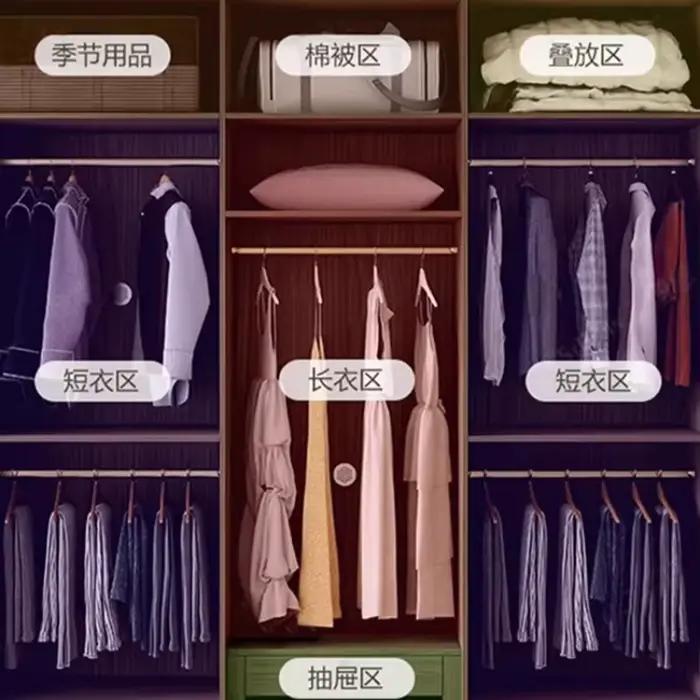 Armoires de chambre nordiques de luxe avec rangement pour vêtements