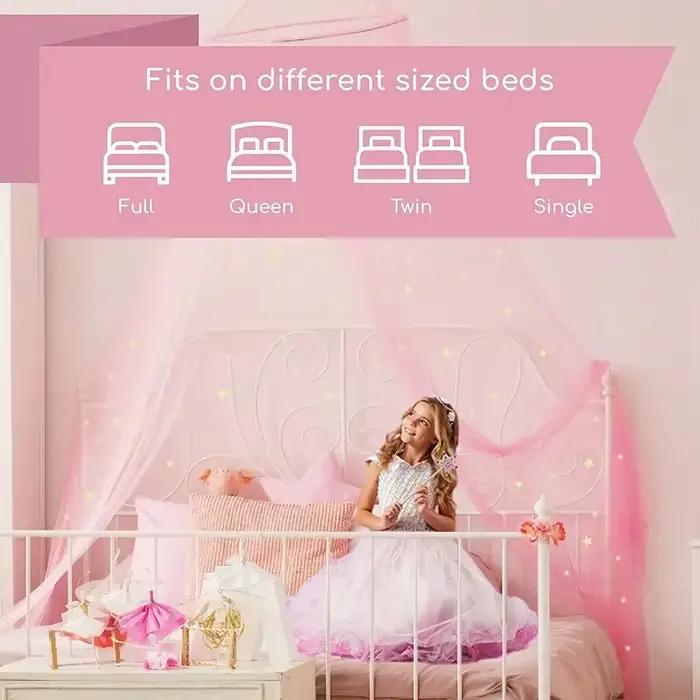 Amendements de lit pour filles avec étoiles brillantes