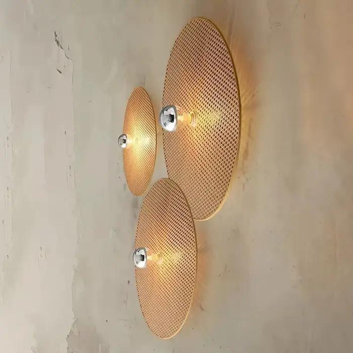 Applique murale beige classique japonaise lampe en bambou Aromas Del Campo loft lampe en rotin faite à la main pour la maison restaurant chambre éclairage de chevet
