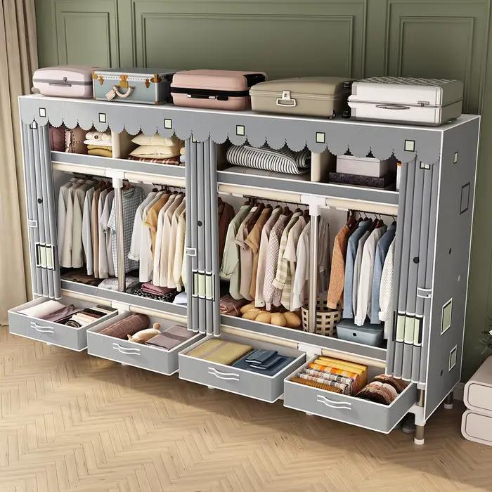 Armoire en tissu pliable Portable surdimensionnée pour chambre à coucher