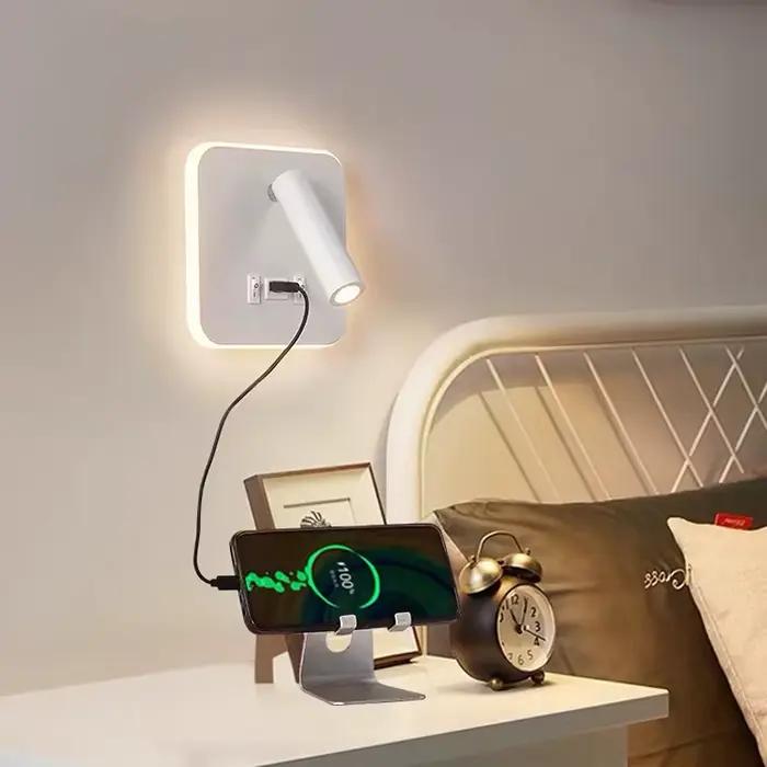 Applique Murale Nordique Moderne à LED avec Joli USB