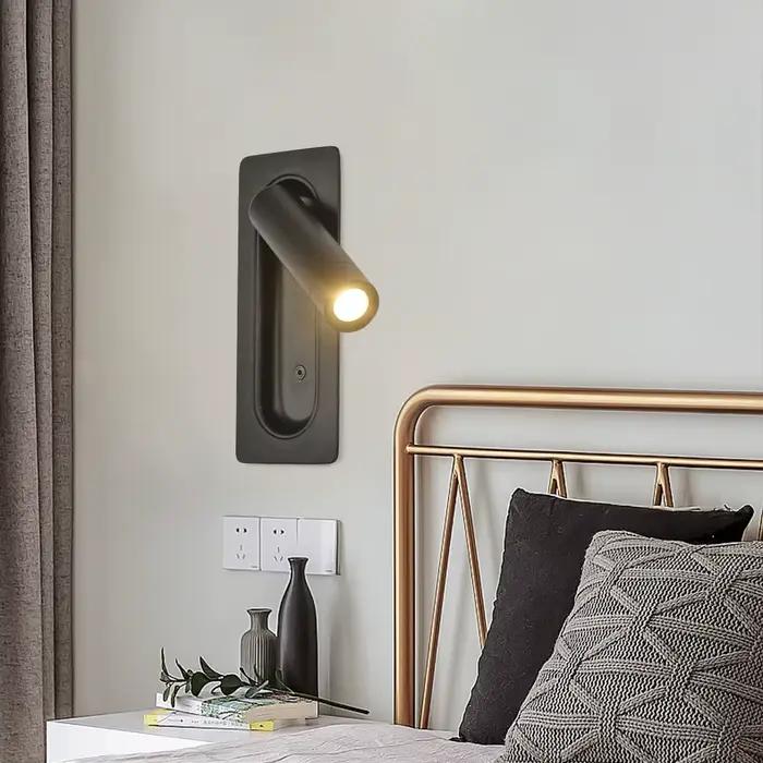 Applique Murale LED Minimaliste Réglable pour Chambre d'Hôtel