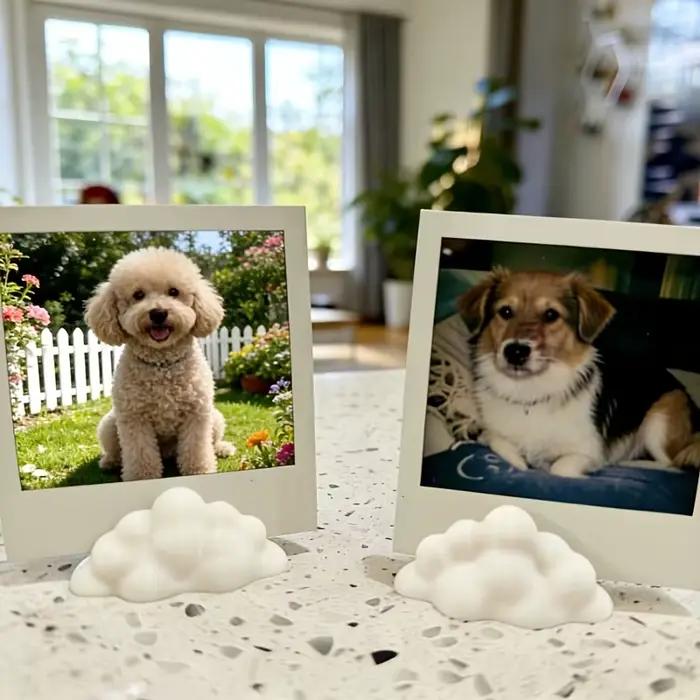 Porte-photos mignons en forme de nuage pour affichage horizontal