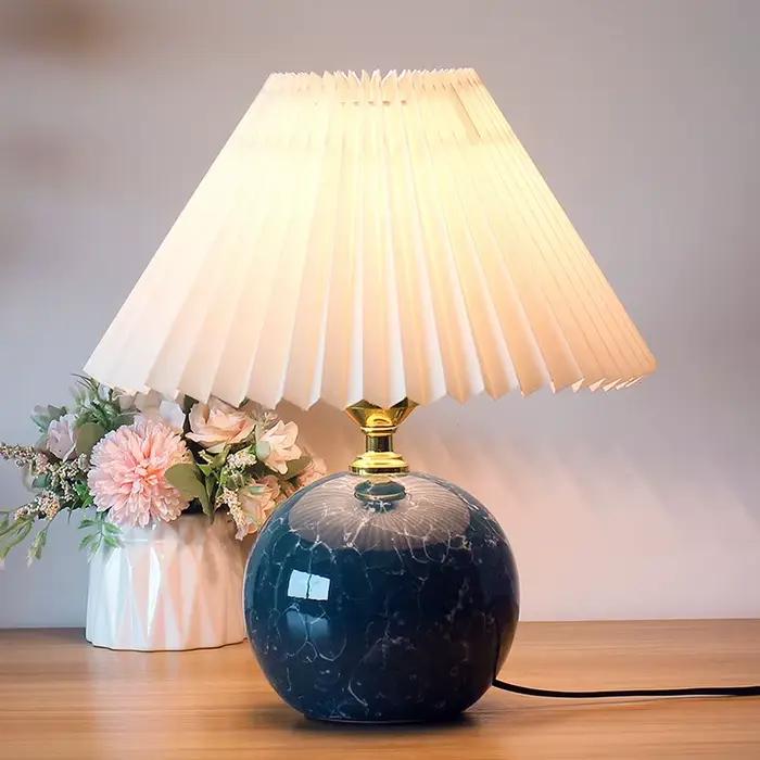 Lampe de bureau en céramique pour chambre à coucher
