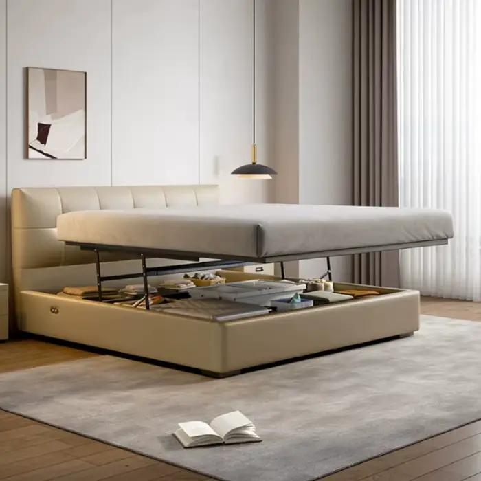 Lit de chambre Tatami double king size avec tiroirs de rangement
