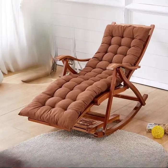 Chaise longue en bambou confortable pour adultes