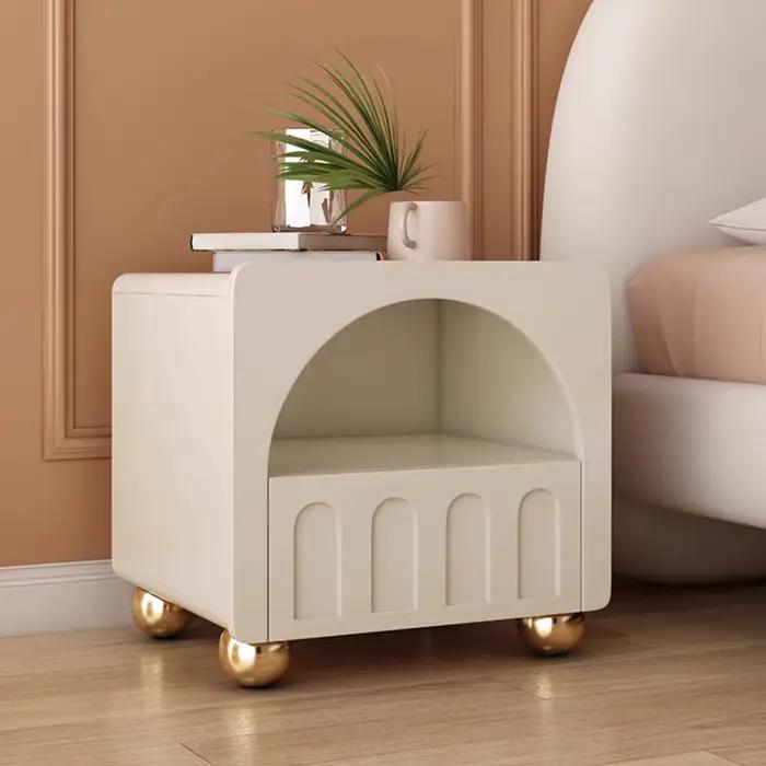 Avec rangement tables de chevet blanches Design minimaliste français