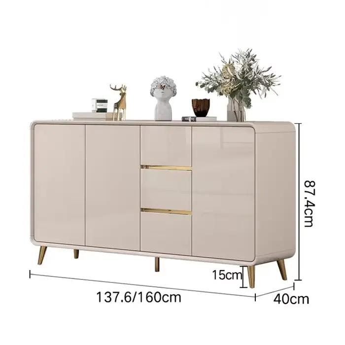 Commode de chambre créative et glamour style crème pour une esthétique