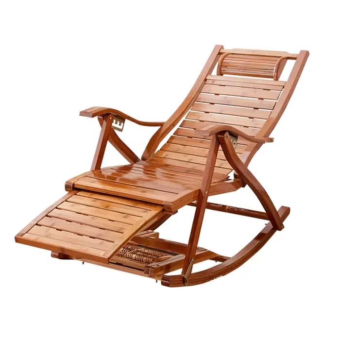 Chaise longue en bambou confortable pour adultes
