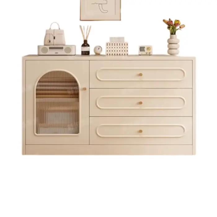 Miroir jaune coiffeuse industrielle filles moderne chambre