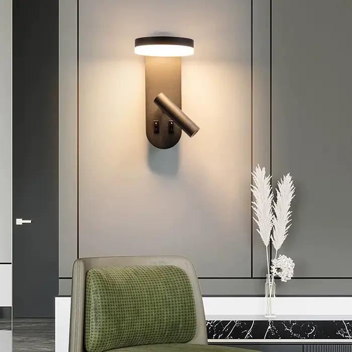 Applique murale de tête de lit avec interrupteur