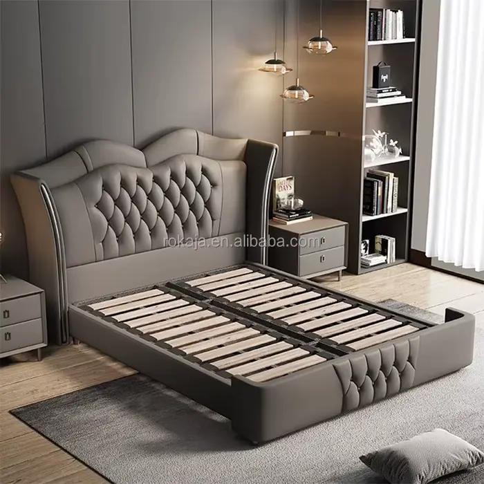 Lit en cuir de luxe moderne