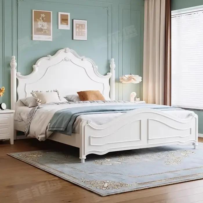 Chambre à coucher lit esthétique moderne Unique Style De luxe lits princesse rangement Camas De mariage dortoir meubles décoration