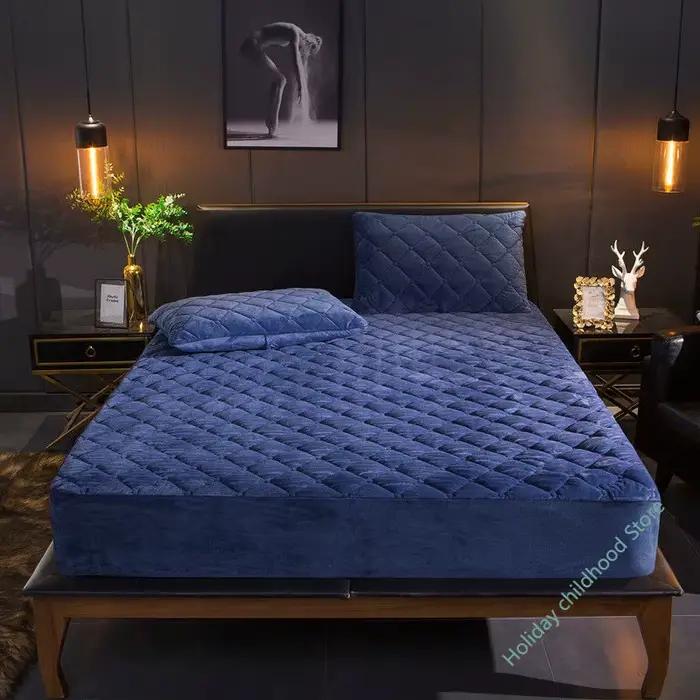 Juste de Matelas Épaisse en Velours de Clip