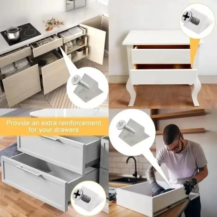 Cales de tiroir avec vis pour Support inférieur