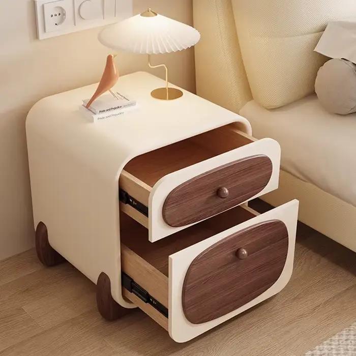 Tables de chevet européennes Kawaii avec tiroirs