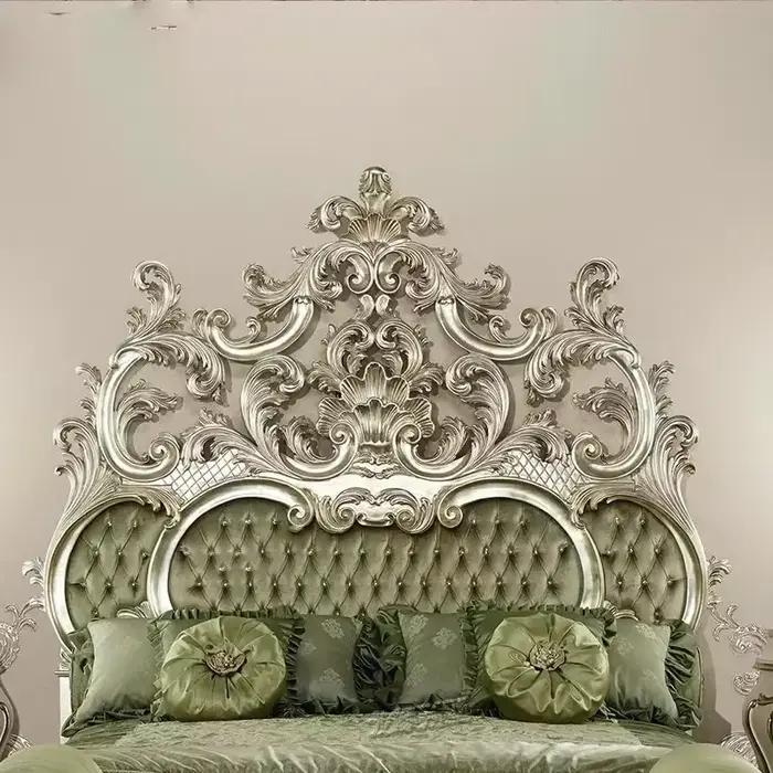 Maître lit moderne grande princesse Vintage sculpté fille reine lit Double luxe Confortable européen Cama De Casal meubles De maison