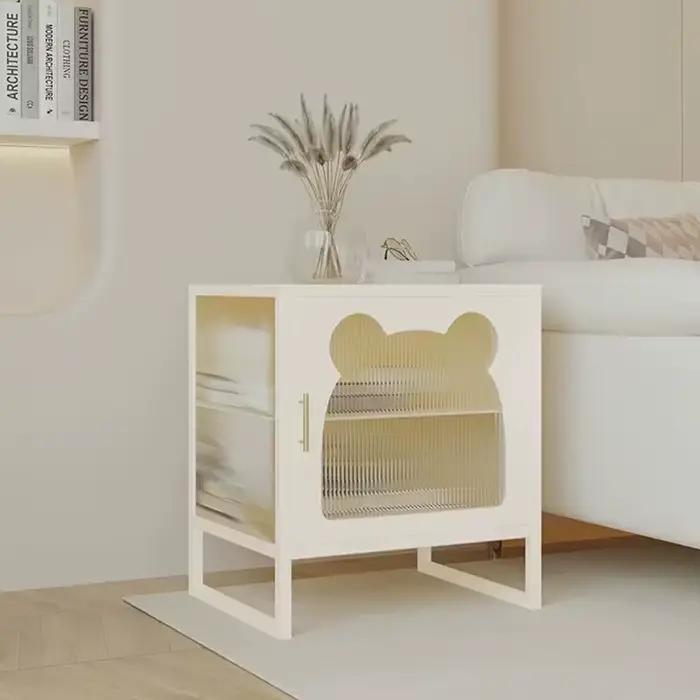 Kawaii élégant Table De chevet français nordique moderne pieds en métal