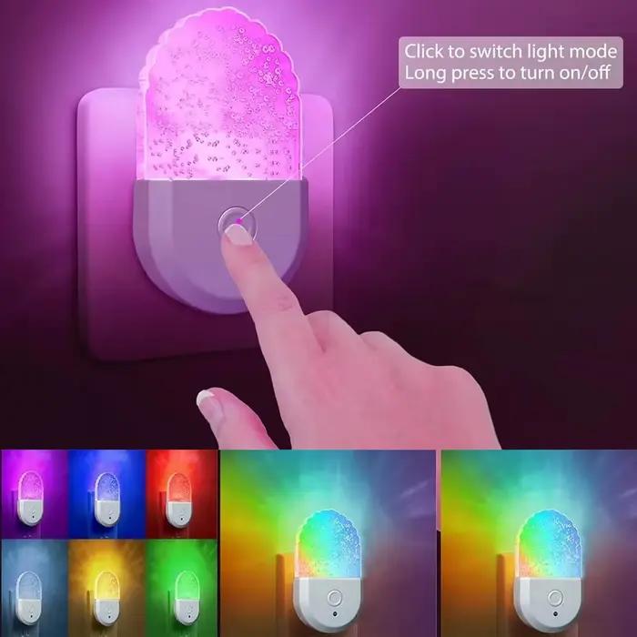 Lampe de chevet veilleuse prise ue US Protection des yeux LED Mini applique murale pour la maison allée chambre salon alimentation pour bébé enfants utilisation