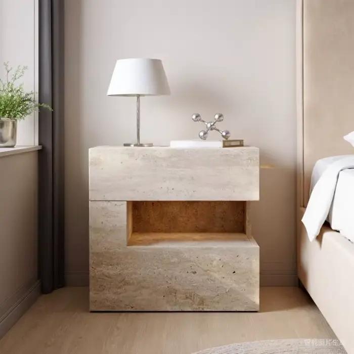Table de chevet tendance de luxe moderne avec rangement