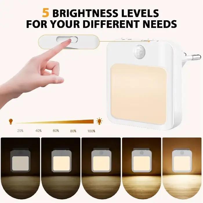 Veilleuse avec capteur de mouvement et lumière LED