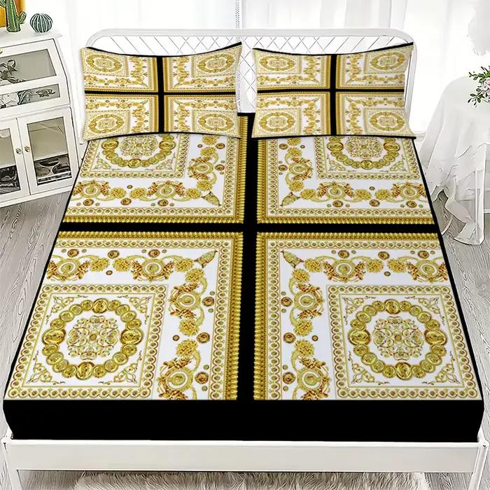 Ensemble de draps-housses à impression numérique de Style moderne de luxe
