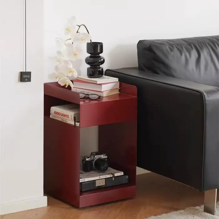 Table d'Appoint Scandinave en Métal et Acier au Carbone