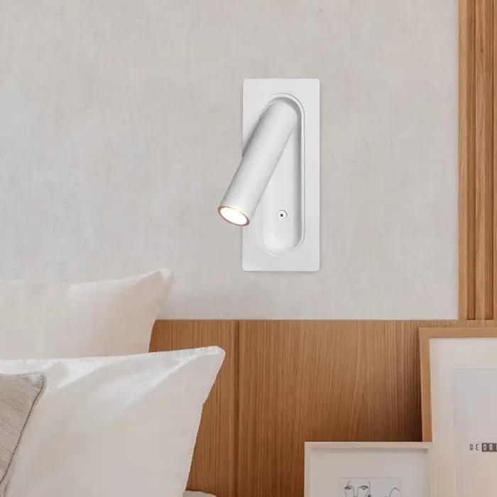 Applique Murale LED Minimaliste Réglable pour Chambre d'Hôtel