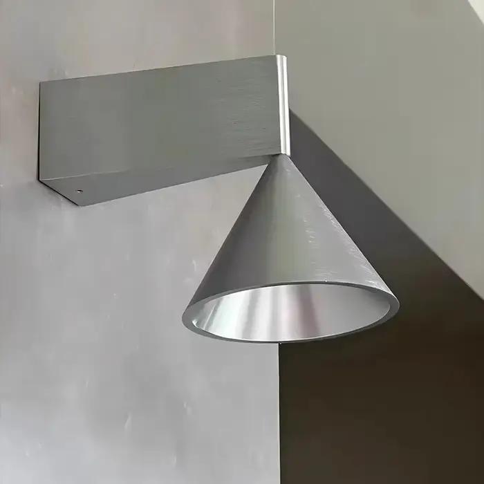 Italien minimaliste chambre chevet applique LED conique géométrique éclairage lampes fond mur allée lampe décorations pour la maison