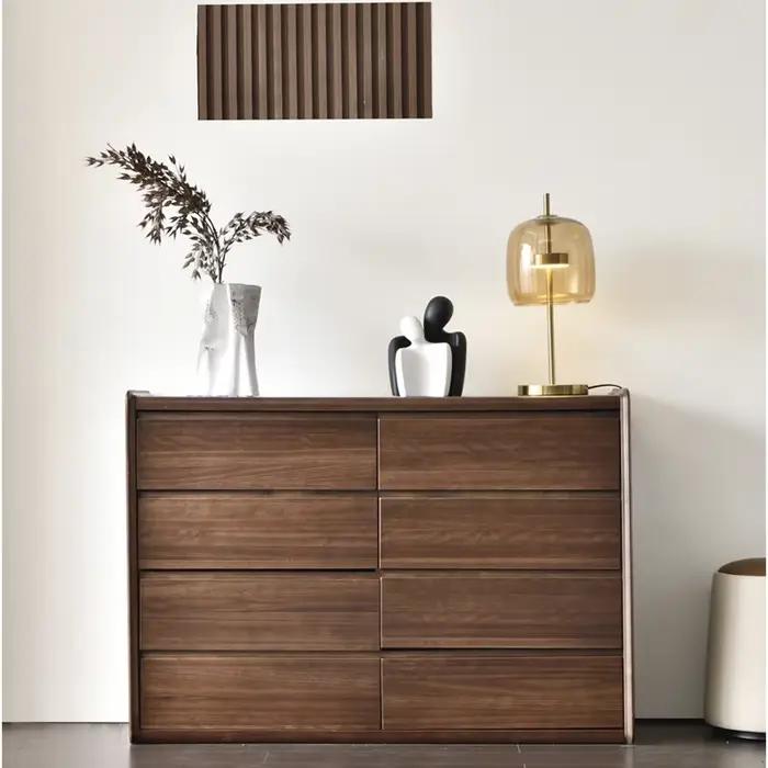 Armoire moderne en bois de noyer avec tiroirs