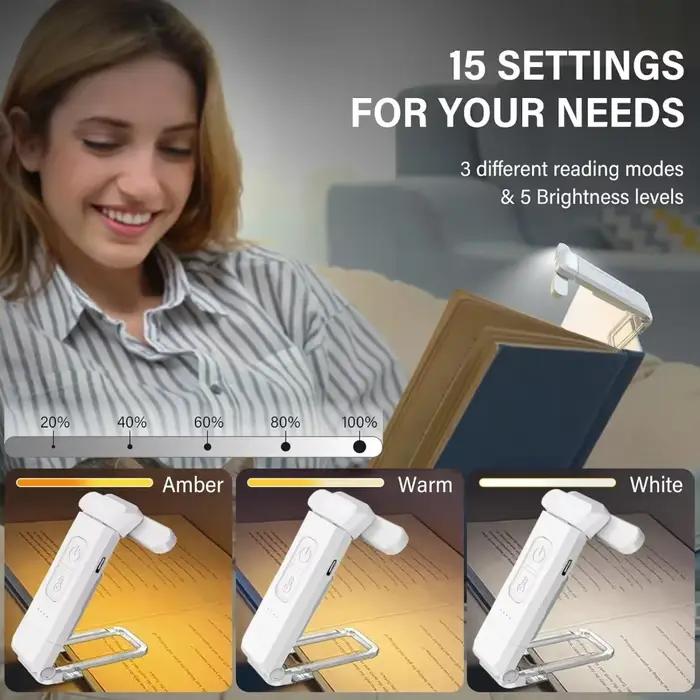 Lampe de lecture, lampe de livre rechargeable par USB pour lire la nuit au lit