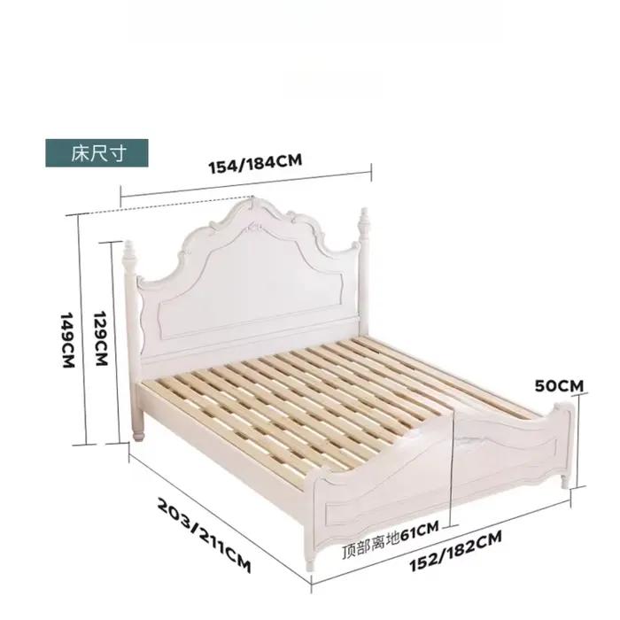 Chambre à coucher lit esthétique moderne Unique Style De luxe lits princesse rangement Camas De mariage dortoir meubles décoration