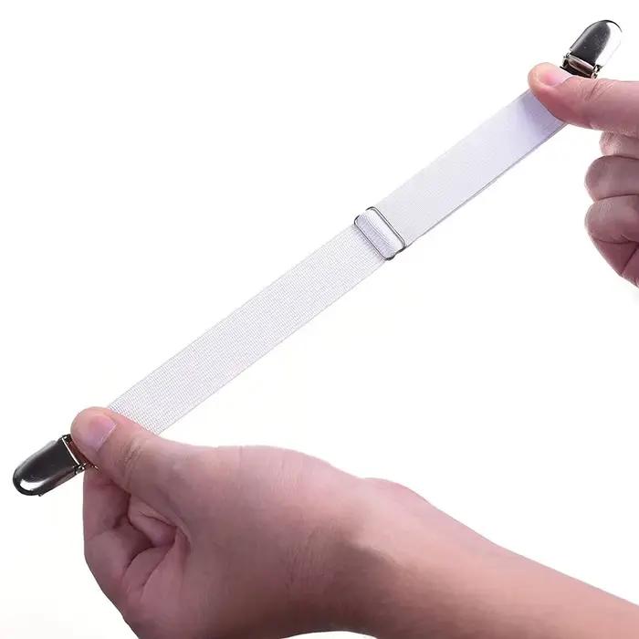 Bande de fixation élastique pour drap de lit 4 pièces/ensemble pinces
