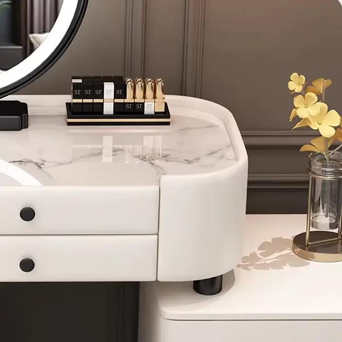 Table de vanité esthétique à la mode avec tiroir large luxe mignon