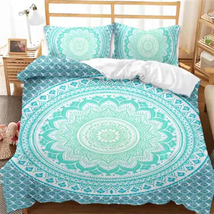 Ensemble de housse de couette bohème Mandala Twin Queen King pleine taille