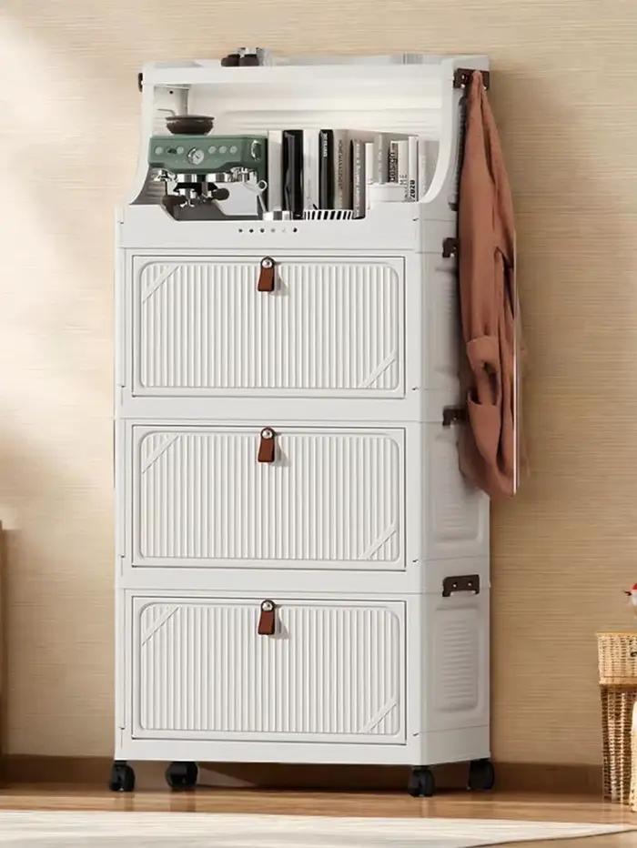 Armoire de rangement sur pied multicouche