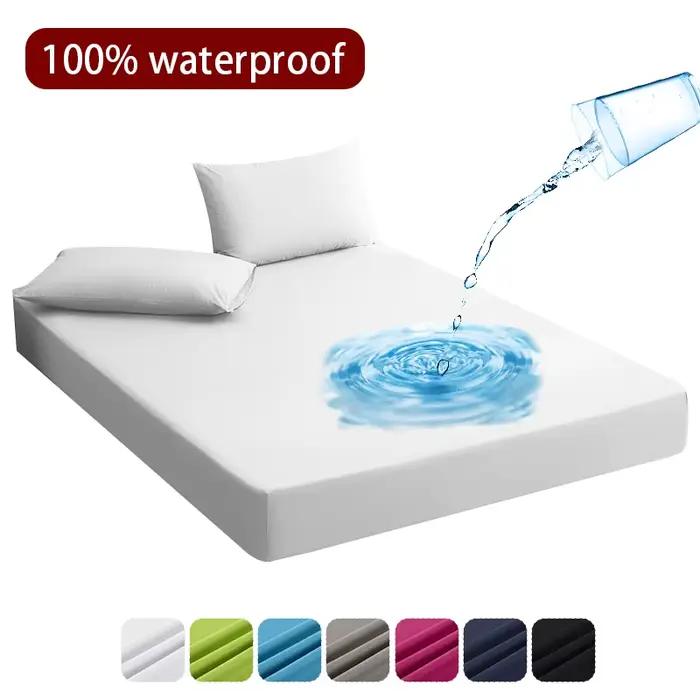 Housses de matelas imperméables de couleur unie