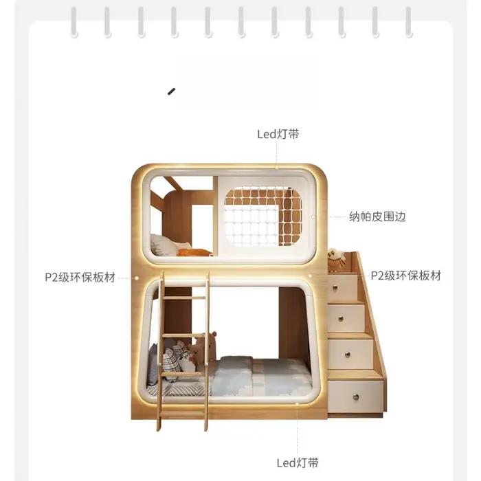Lit superposé en bois pour petit espace