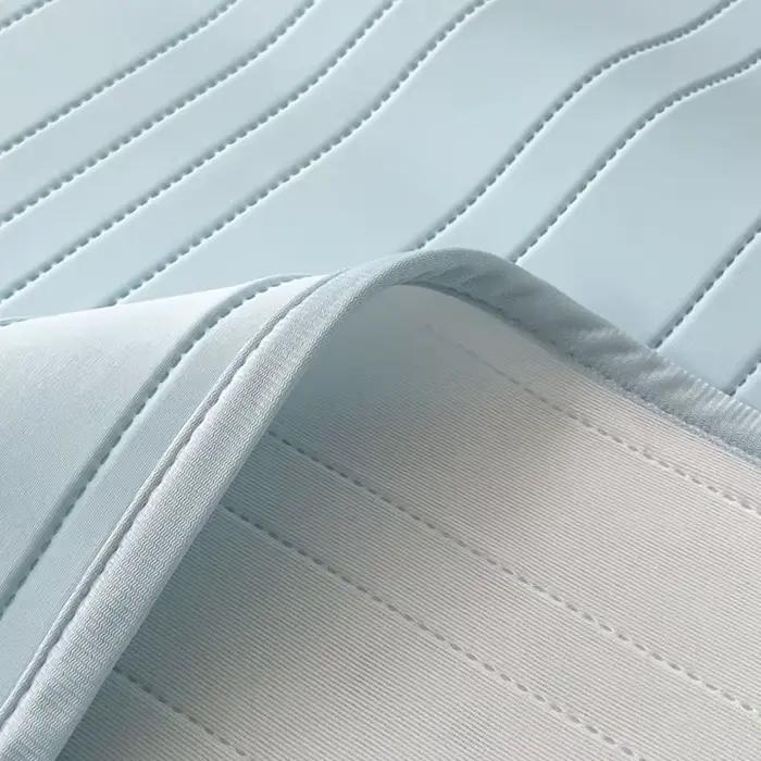 Ensemble de matelas de luxe rayé matelassé de haute qualité avec taie d'oreiller