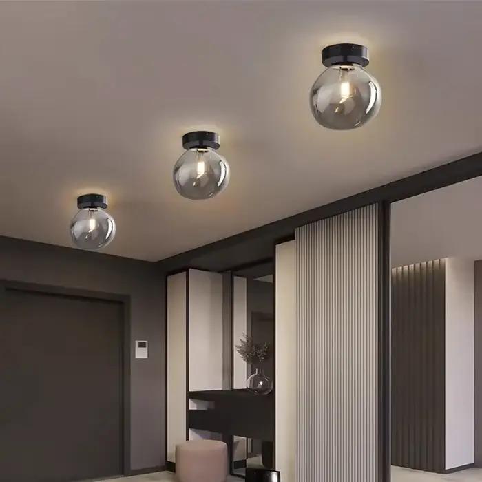 Plafonnier Led suspendu en verre au design nordique moderne