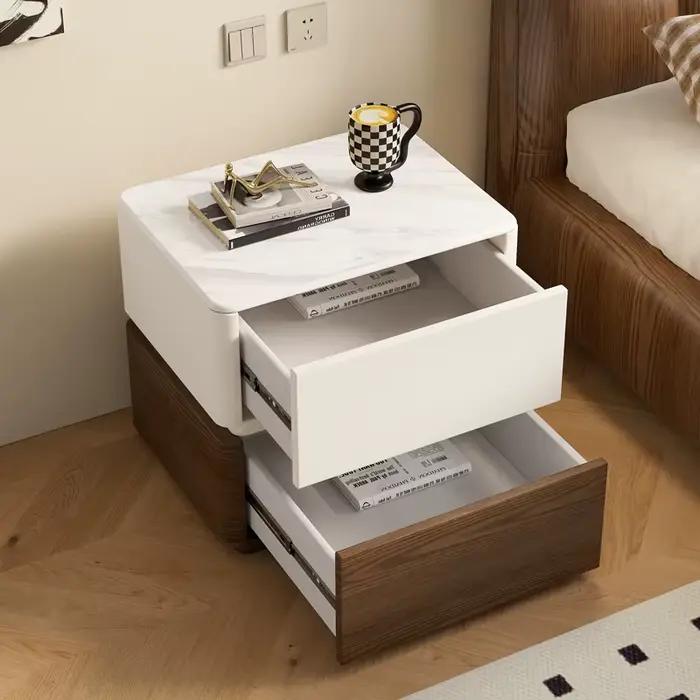 Table De chevet peu encombrante légère De luxe avec tiroirs