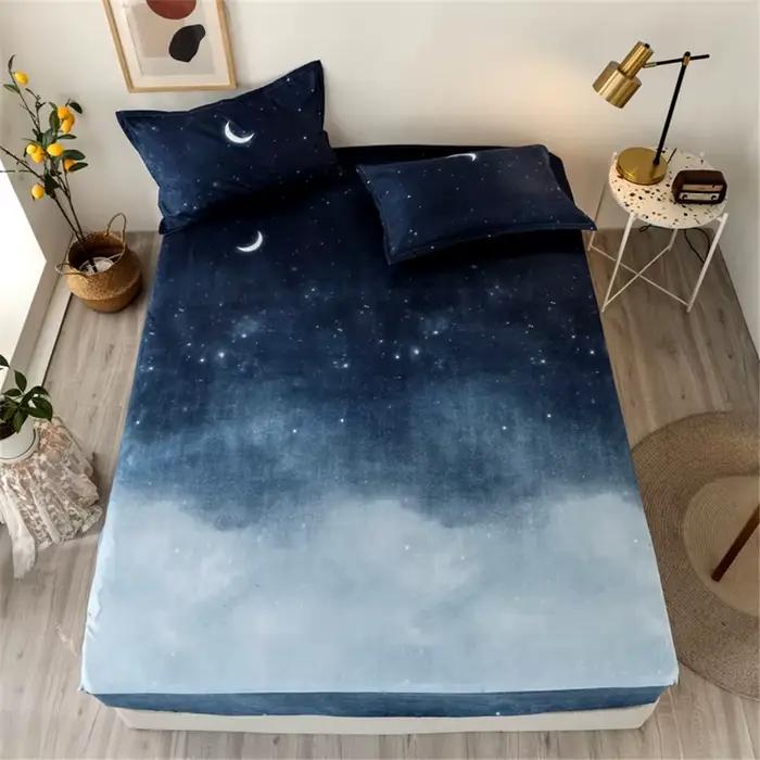 Housse de matelas imprimée pour lit, anti-poussière, protection intégrale, pour lits simples, doubles, queen et king size, 1 pièce, literie