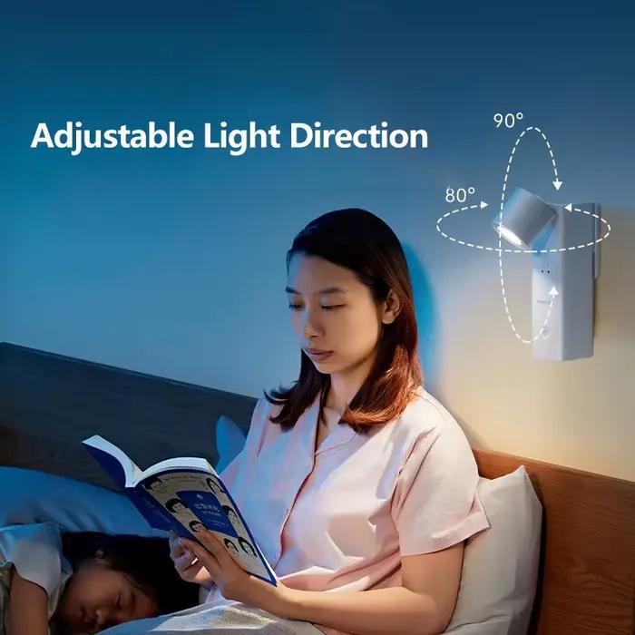 Philips PAS341 veilleuse de chevet grande capacité de batterie lampe de lecture de chambre USB type-c bâton de chargement partout capteur de mouvement