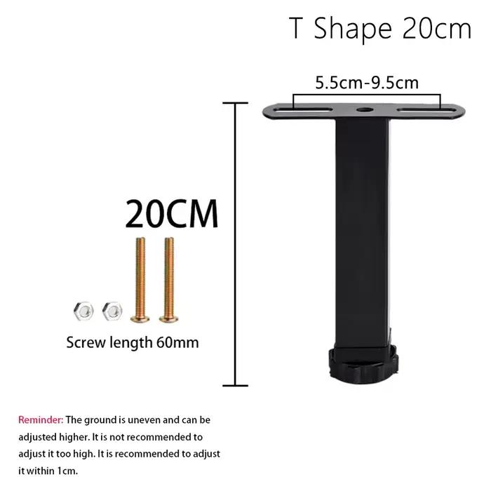 1 pièces nouveau 15-35cm pied de lit cadre en T pieds de Support rétractables