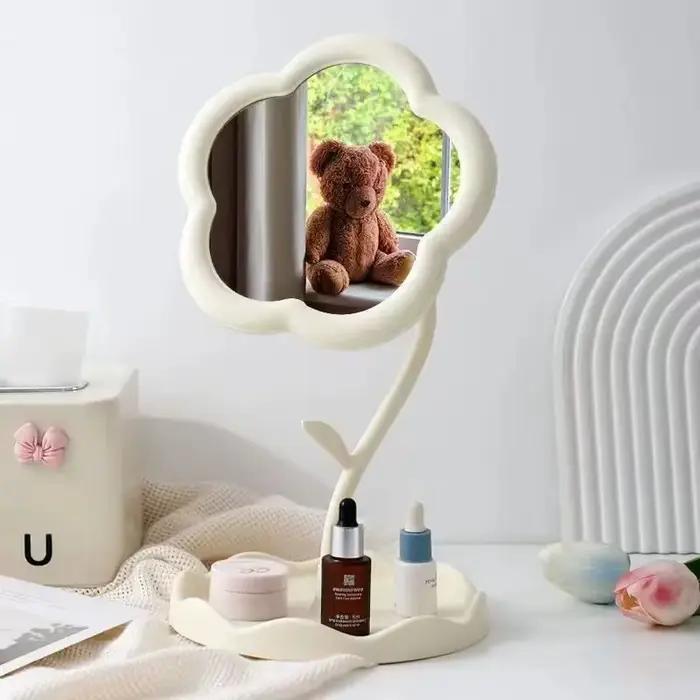 Miroir de bureau miroirs à fleurs dortoir créatif
